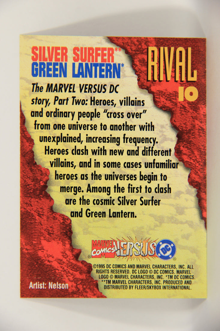 DC Versus Marvel Comics 1995 Trading Card #10 Silver Surfer Vs Green Lantern L019763