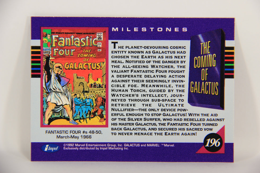 1992 Marvel Universe Series 3 Trading Card #196 The Coming Of Galactus ENG L019794