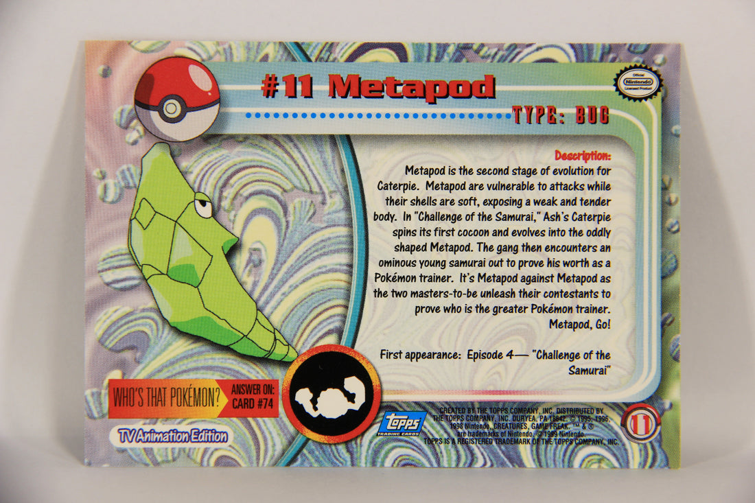 Pokémon Card Metapod #11 TV Animation Blue Logo 1st Print ENG L019804