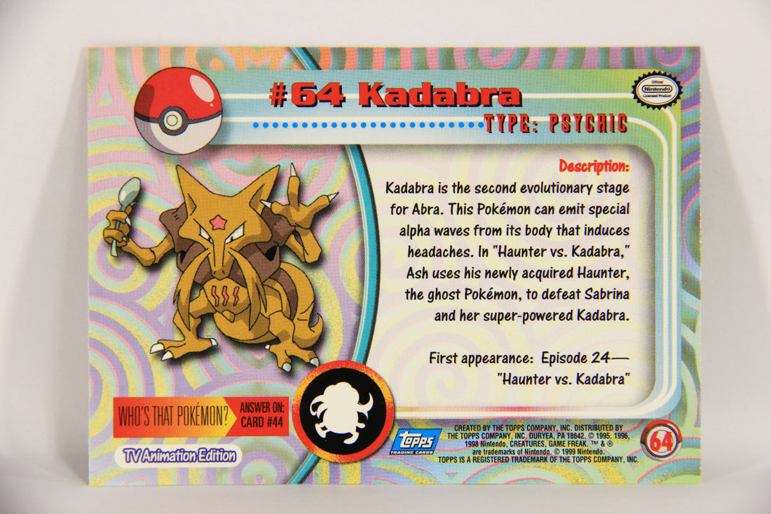 Pokémon Card Alakazam #65 TV Animation Blue Logo 1st Print ENG L019805