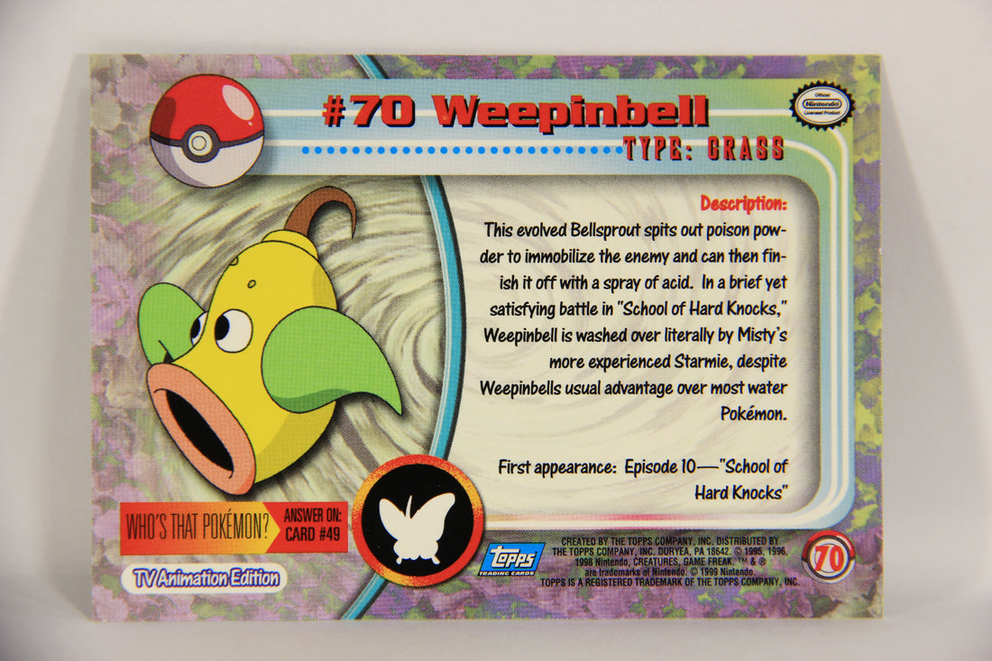 Pokémon Card Weepinbell #70 TV Animation Blue Logo 1st Print ENG L019806
