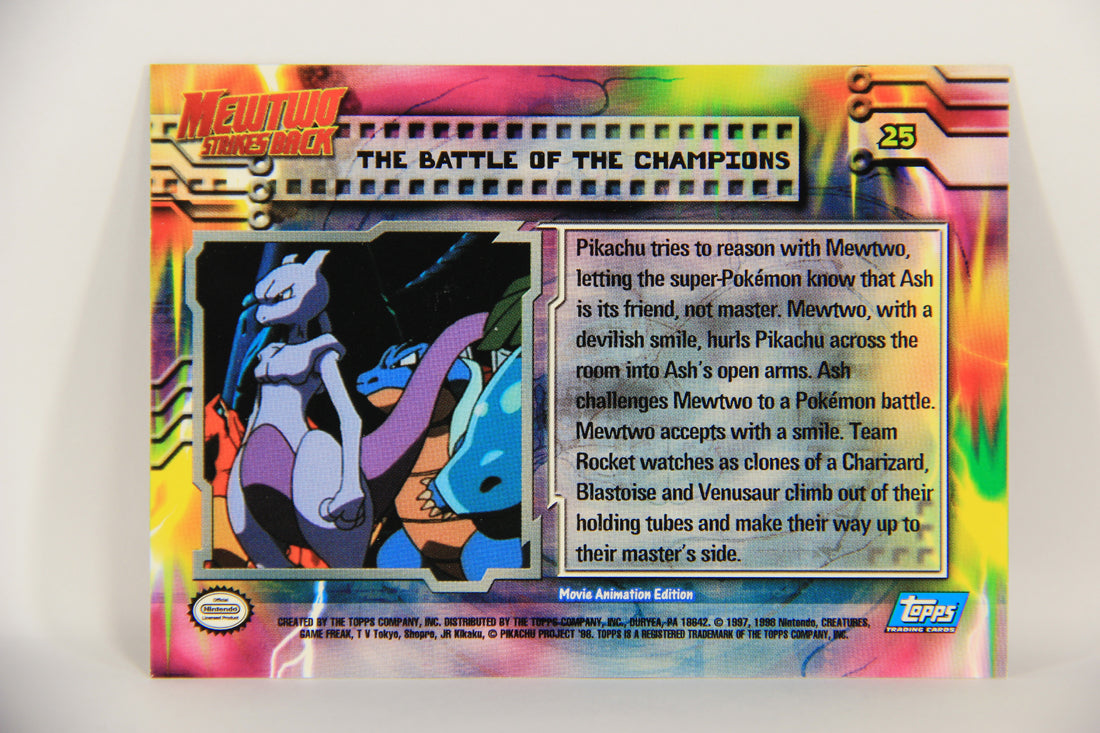 Pokémon Card First Movie #25 The Battle Of The Champions Blue Logo 1st Print ENG L019816