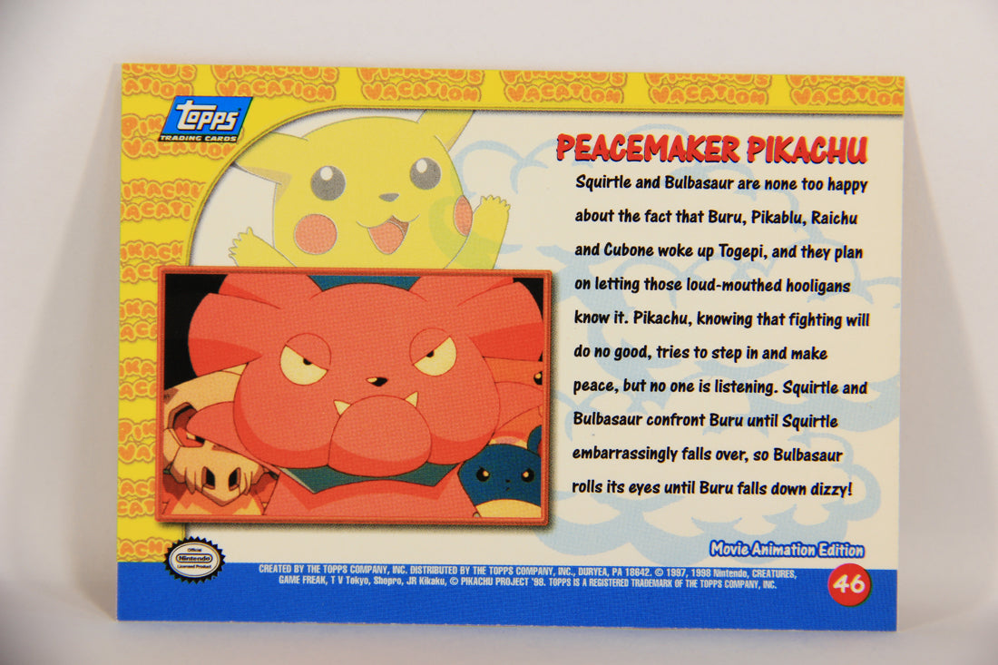Pokémon Card First Movie #46 Peacemaker Pikachu Blue Logo 1st Print ENG L019820