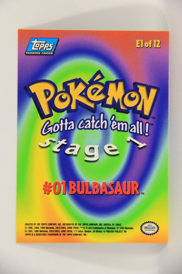 Pokémon Card First Movie #E1 Of E12 Bulbasaur - Stage 1 - Blue Logo 1st Print ENG L019821