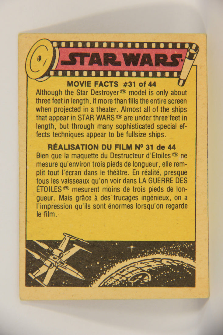 Star Wars 1977 Card #250 Photographing The Miniature Explosions FR-ENG OPC L019846