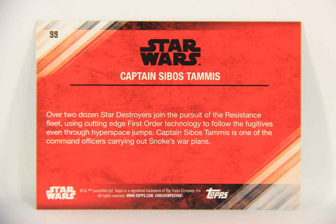 Star Wars The Last Jedi 2017 Trading Card #55 Captain Sibos Tammis ENG L019859