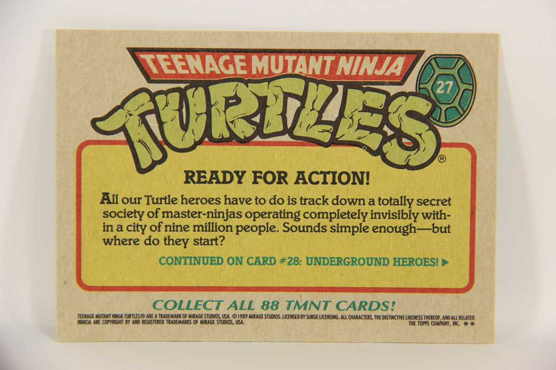 Teenage Mutant Ninja Turtles 1989 Trading Card #27 Ready For Action ENG L019860