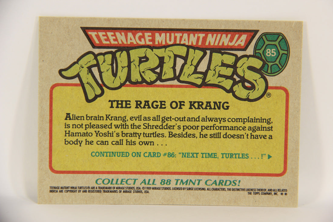 Teenage Mutant Ninja Turtles 1989 Trading Card #85 The Rage Of Krang ENG L019864
