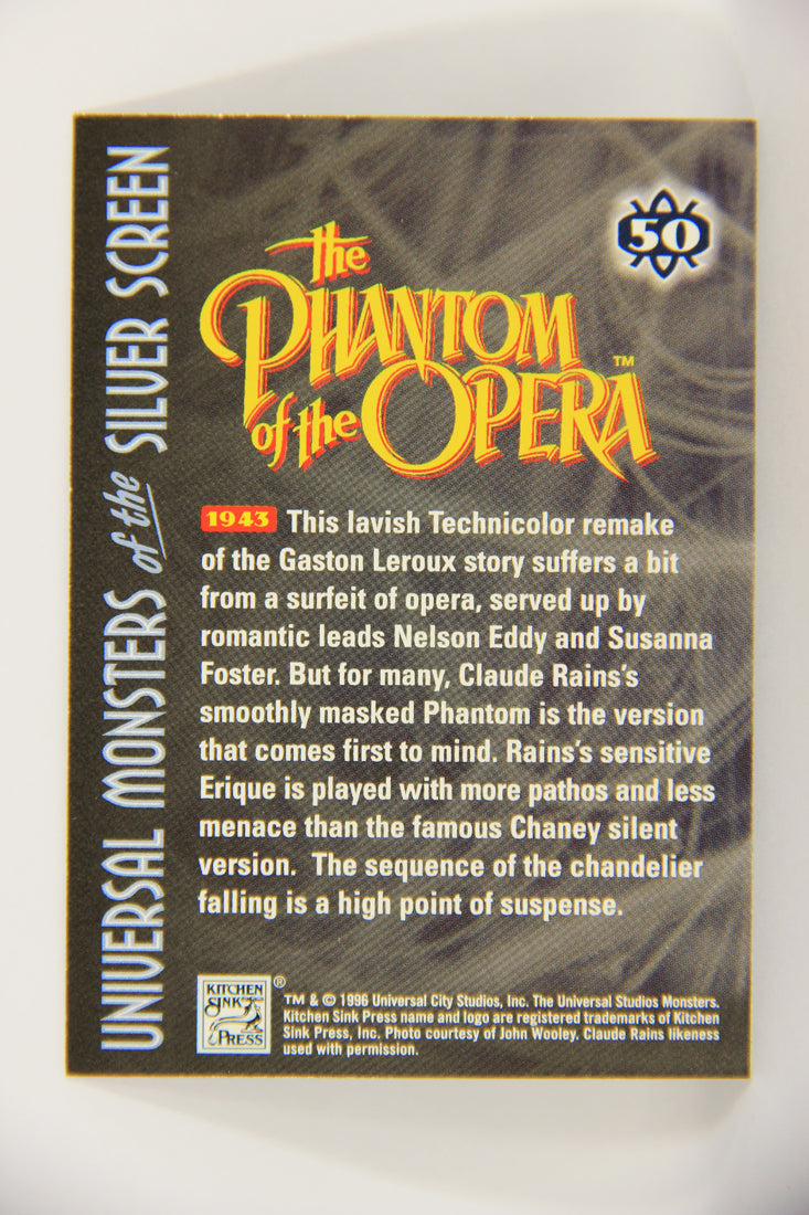 Universal Monsters Of The Silver Screen 1996 Trading Card #50 The Phantom Of The Opera 1943 L019873