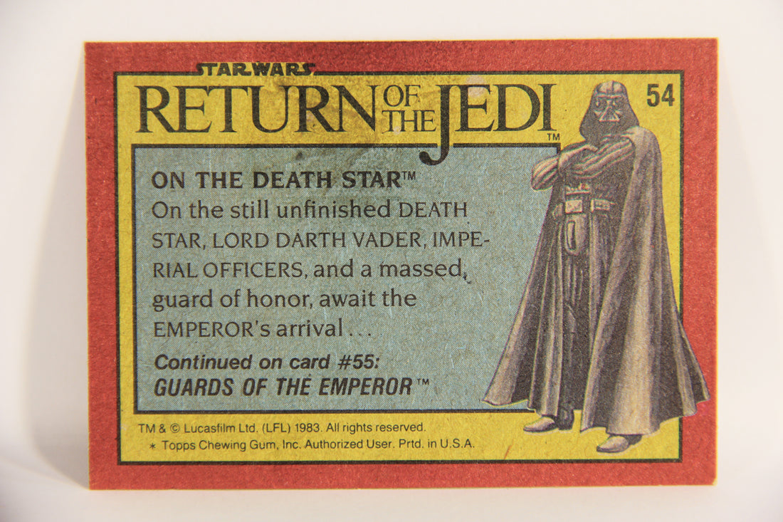 Star Wars Return Of The Jedi 1983 Card #54 On The Death Star ENG Topps L019936