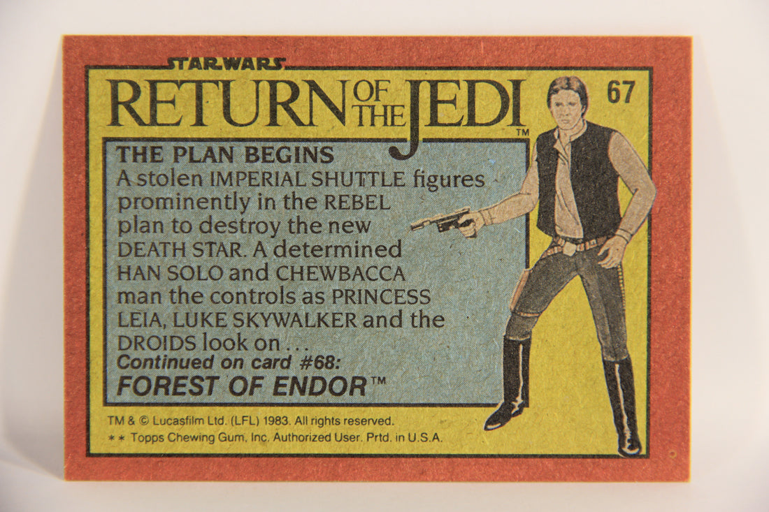 Star Wars Return Of The Jedi 1983 Card #67 The Plan Begins ENG Topps L019938