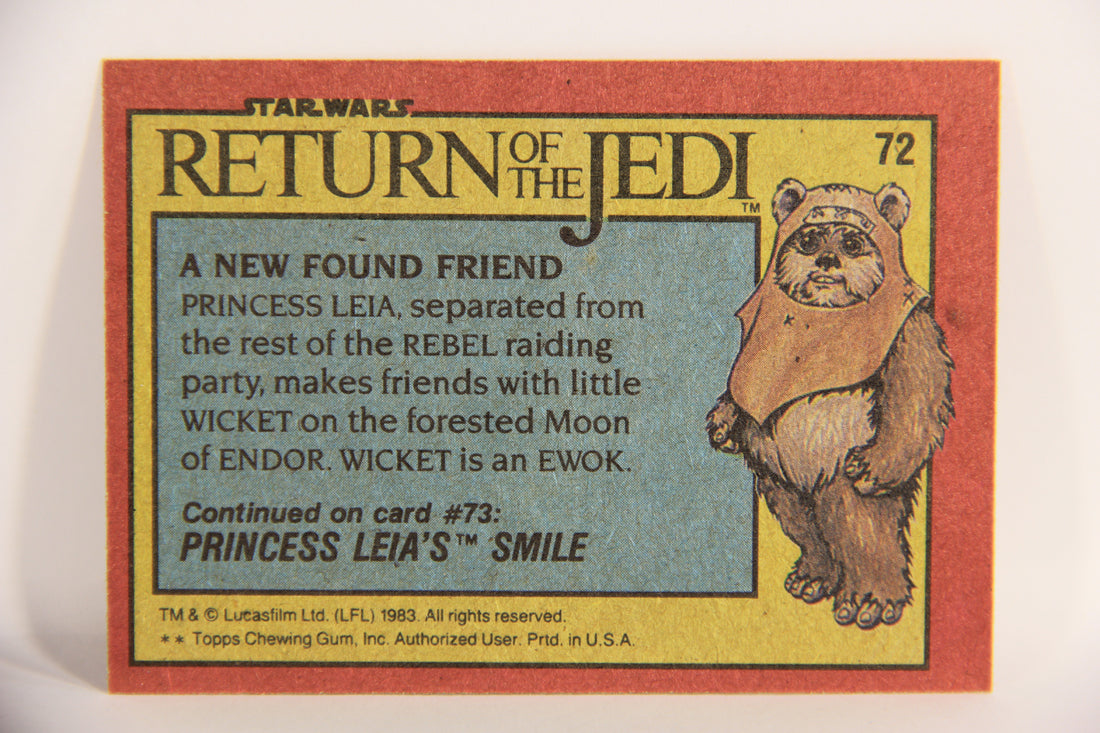 Star Wars Return Of The Jedi 1983 Card #72 A New Found Friend ENG Topps L019939