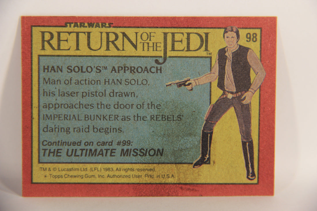 Star Wars Return Of The Jedi 1983 Card #98 Han Solo's Approach ENG Topps L019942