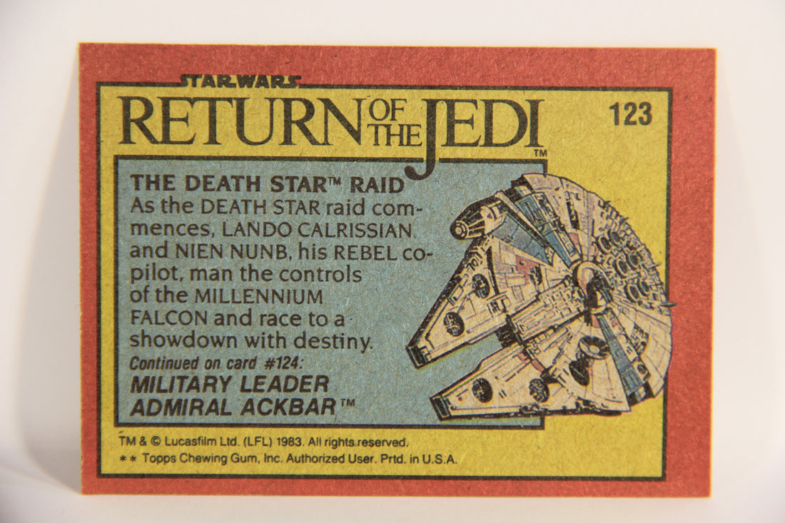 Star Wars Return Of The Jedi 1983 Card #123 The Death Star Raid ENG Topps L019946