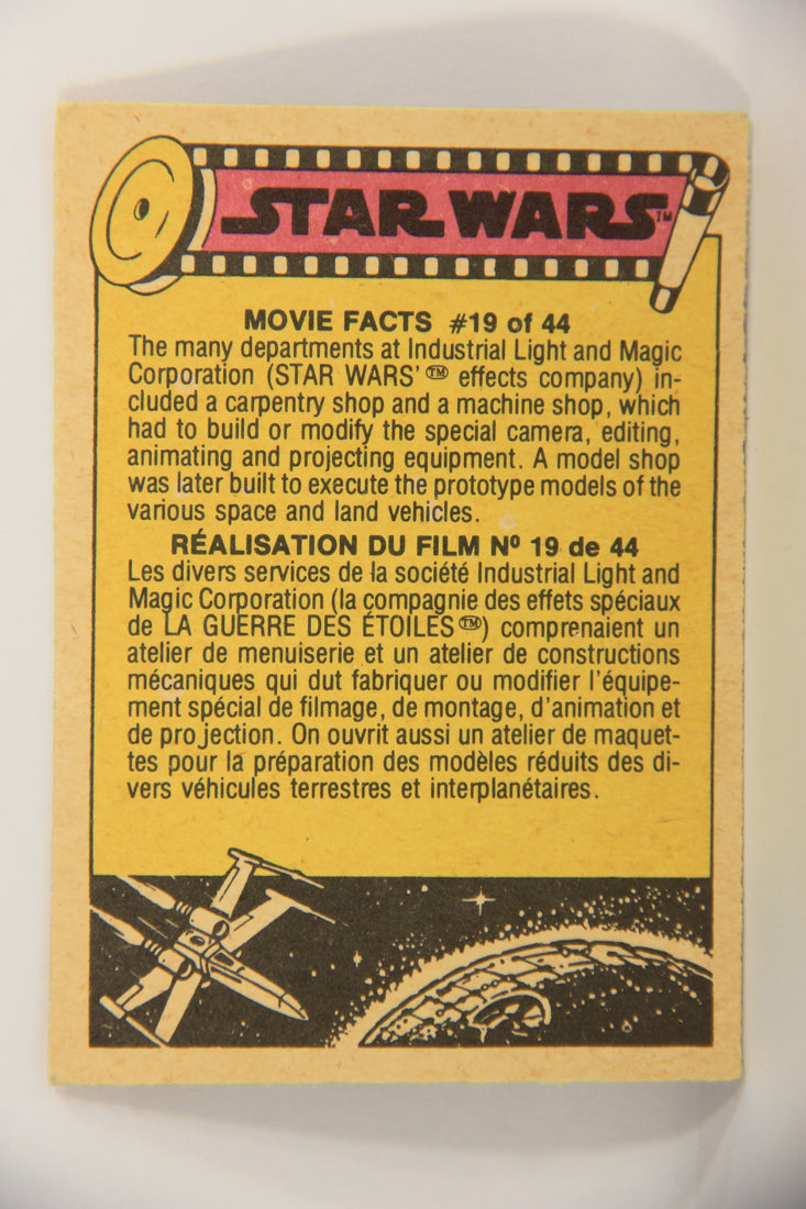 Star Wars 1977 Trading Card #149 Han Bows Out Of The Battle FR-ENG OPC L019997