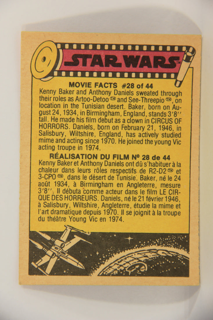 Star Wars 1977 Card #205 Do You Think They'll Melt Us Down Artoo FR-ENG OPC L020036