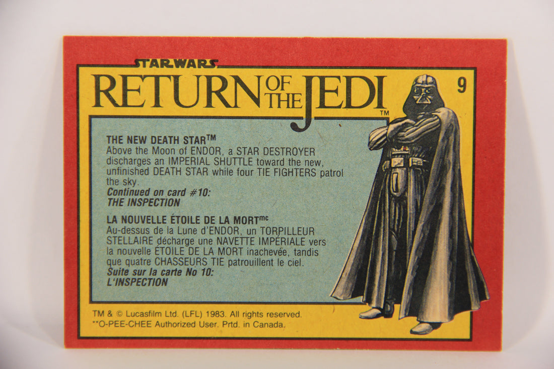 Star Wars Return Of The Jedi 1983 Card #9 The New Death Star FR-ENG OPC L020095