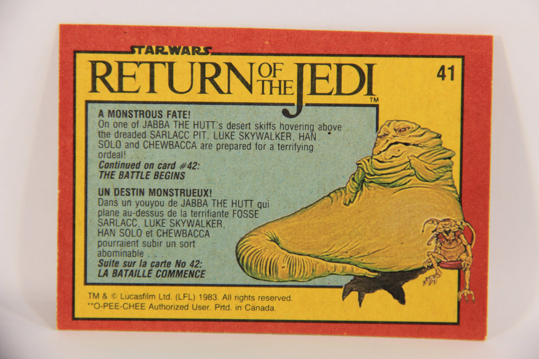 Star Wars Return Of The Jedi 1983 Card #41 A Monstrous Fate FR-ENG OPC L020113