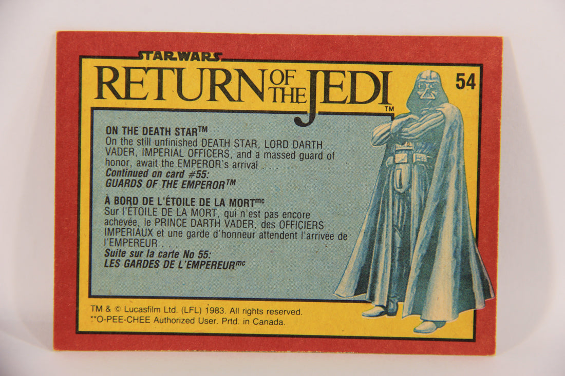Star Wars Return Of The Jedi 1983 Card #54 On The Death Star FR-ENG OPC L020121