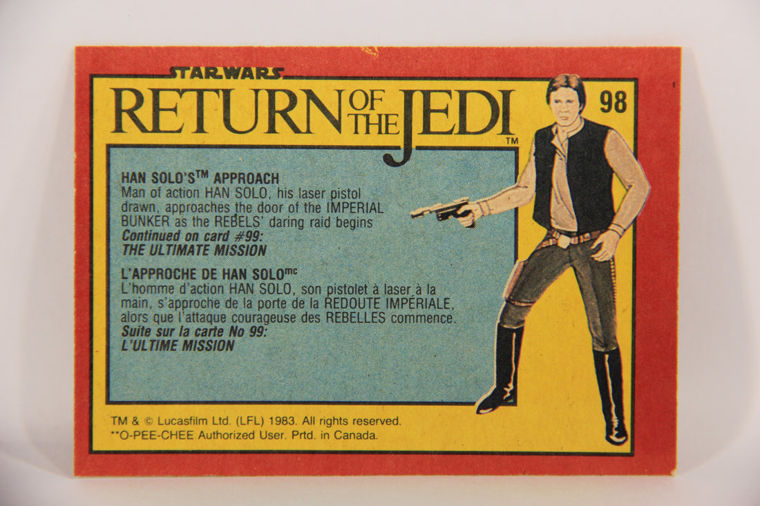 Star Wars Return Of The Jedi 1983 Card #98 Han Solo's Approach FR-ENG OPC L020140