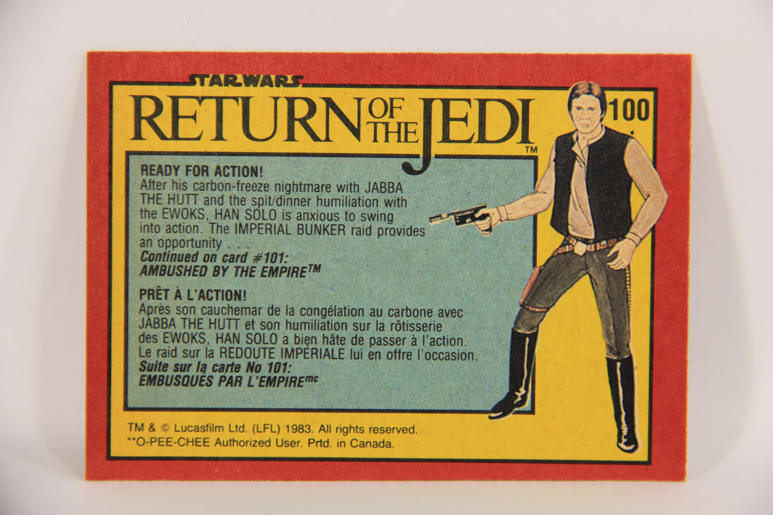 Star Wars Return Of The Jedi 1983 Card #100 Ready For Action FR-ENG OPC L020142