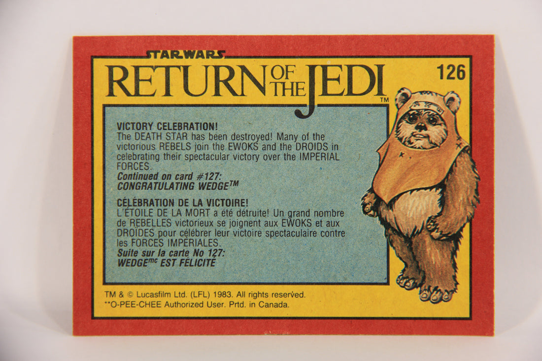Star Wars Return Of The Jedi 1983 Card #126 Victory Celebration FR-ENG OPC L020159
