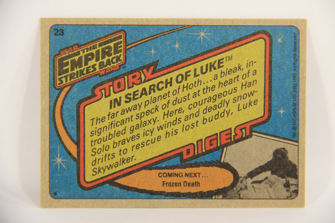 Star Wars Empire Strikes Back 1980 Trading Card #23 In Search Of Luke ENG Topps L020183
