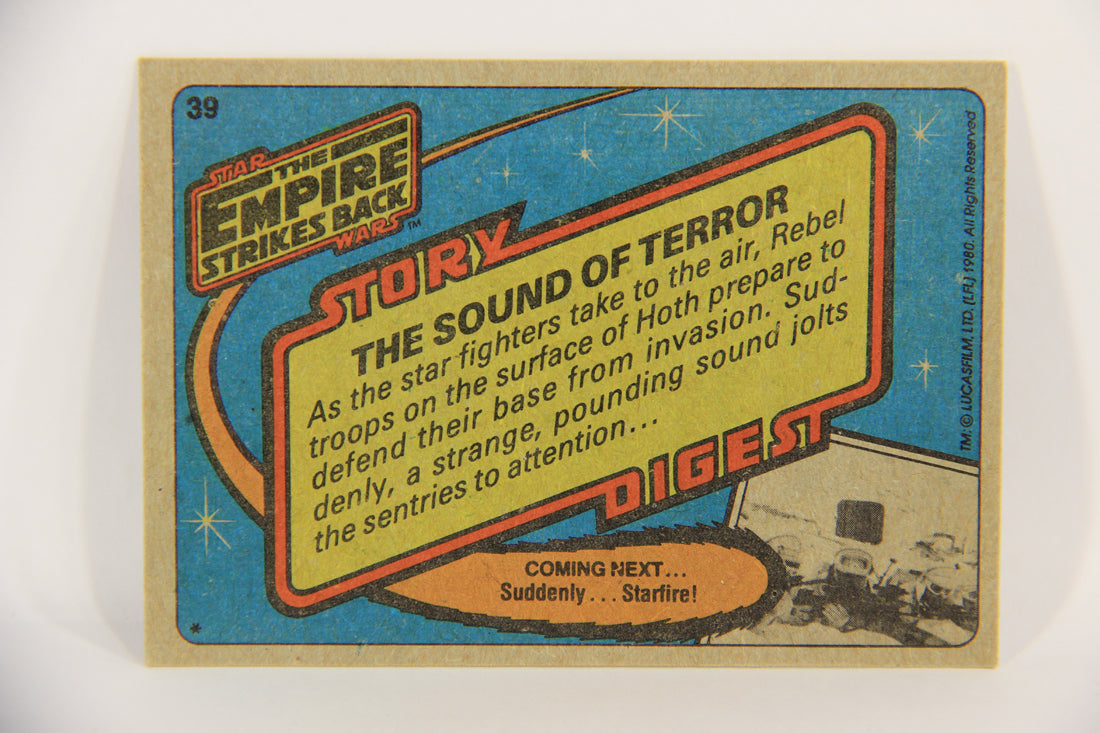 Star Wars Empire Strikes Back Trading Card #39 The Sound Of Terror ENG Topps L020198