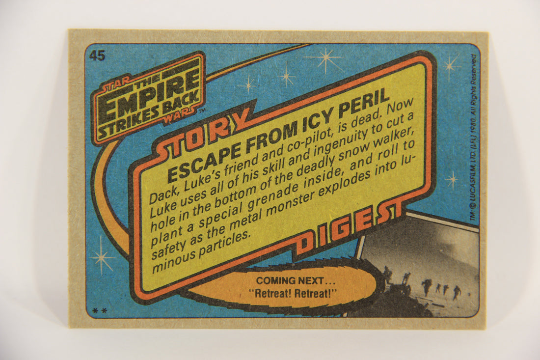 Star Wars Empire Strikes Back Trading Card #45 Escape From Icy Peril ENG Topps L020203