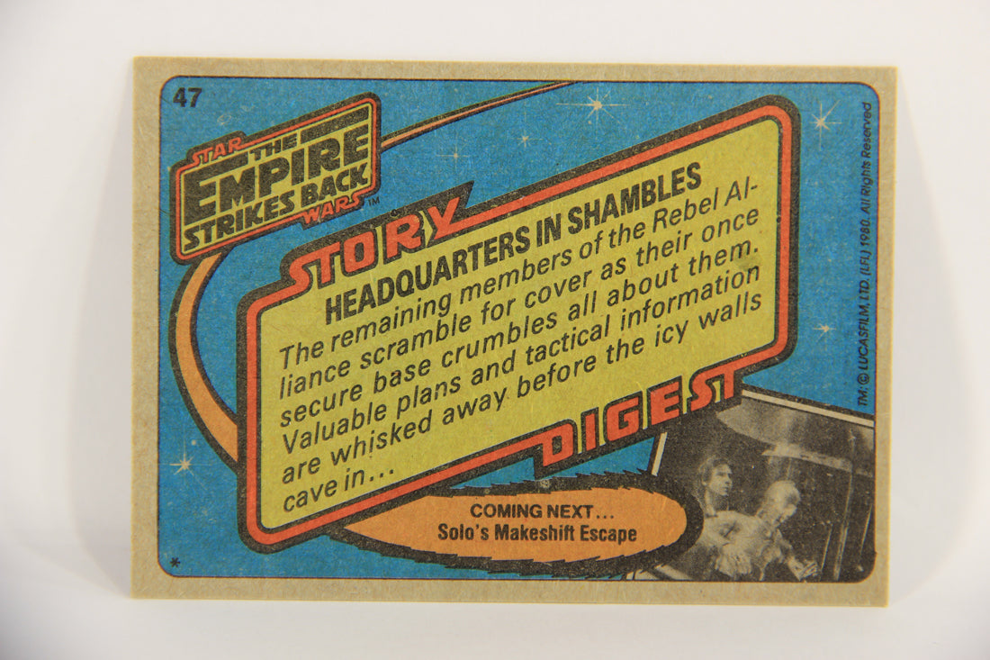 Star Wars Empire Strikes Back 1980 Card #47 Headquarters In Shambles ENG Topps L020205
