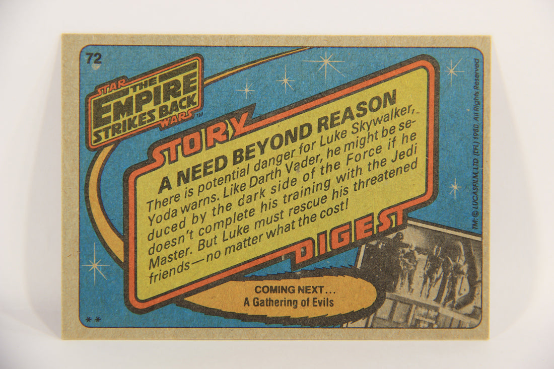 Star Wars The Empire Strikes Back Card #72 A Need Beyond Reason ENG Topps L020226
