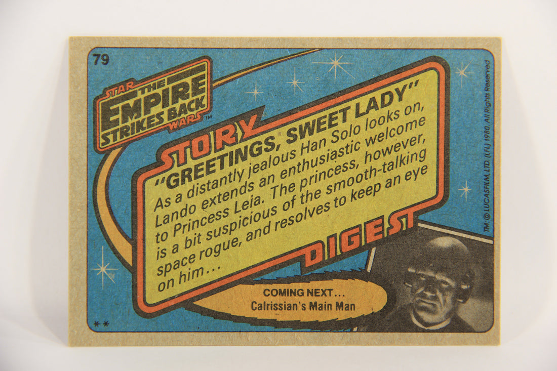 Star Wars The Empire Strikes Back Card #79 Greetings Sweet Lady ENG Topps ERROR L020232