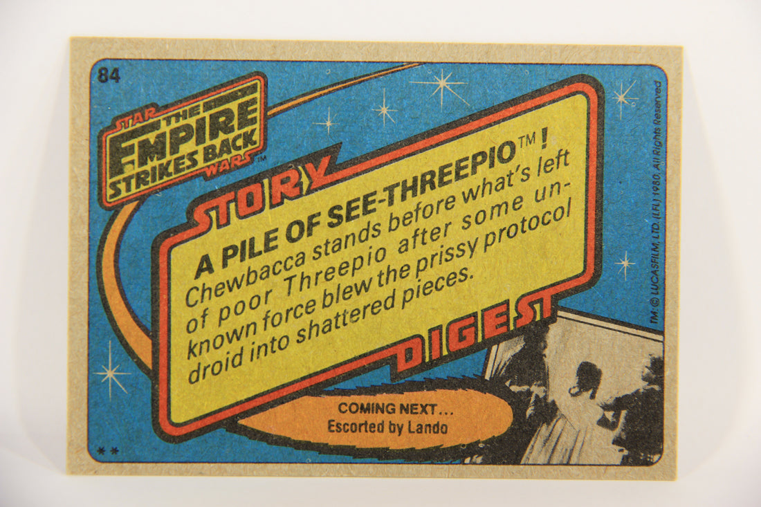 Star Wars Empire Strikes Back Trading Card #84 A Pile Of See-Threepio ENG Topps L020236