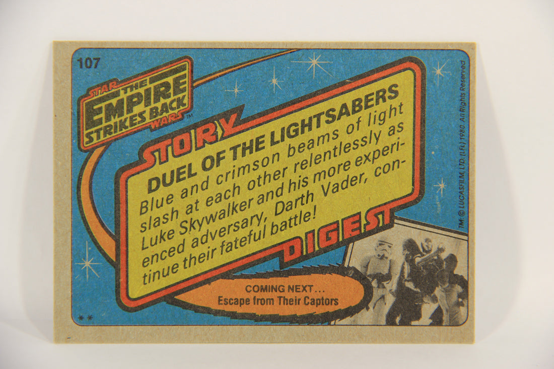 Star Wars Empire Strikes Back Card #107 Duel Of The Lightsabers ENG Topps L020254
