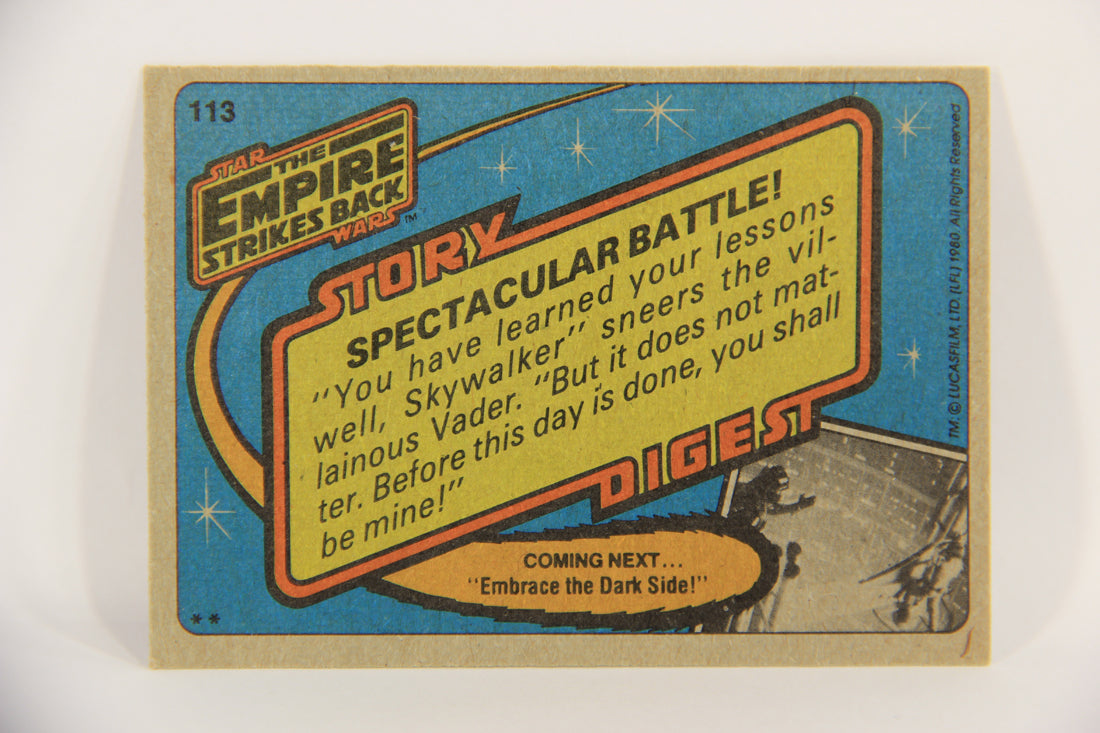 Star Wars Empire Strikes Back Trading Card #113 Spectacular Battle ENG Topps L020259