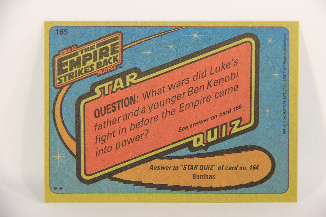 Star Wars Empire Strikes Back Card #165 Vader And His Snowtroopers ENG Topps L020278