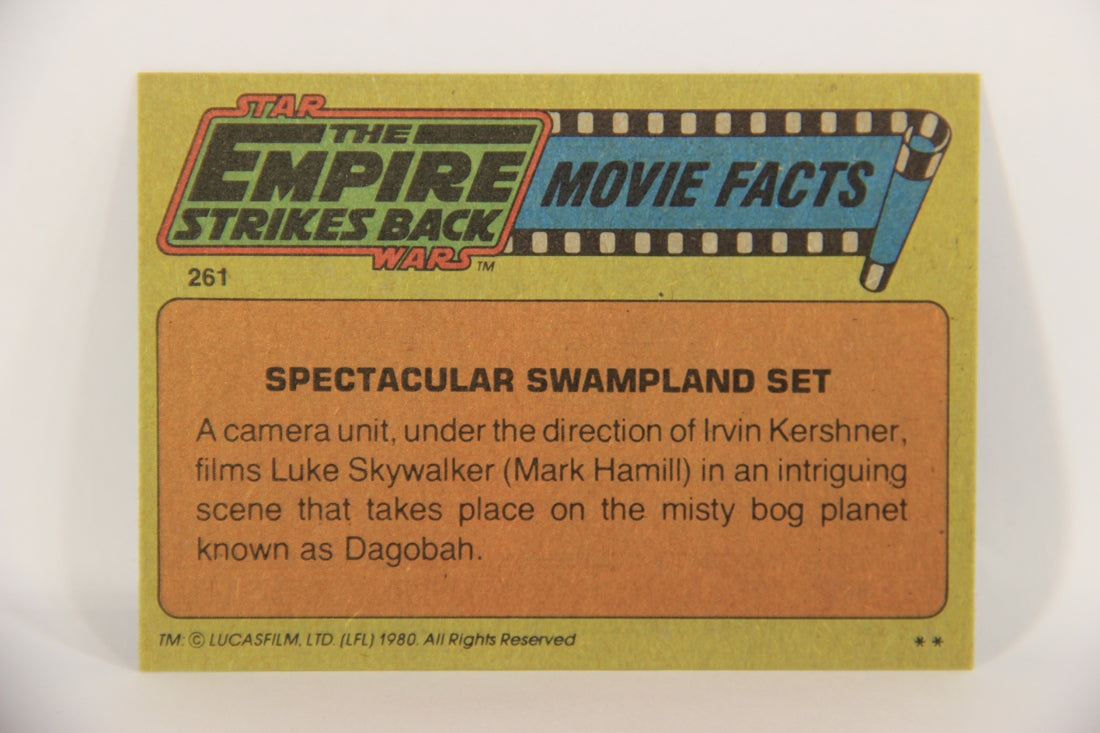 Star Wars Empire Strikes Back 1980 Card #261 Spectacular Swampland Set ENG L020289