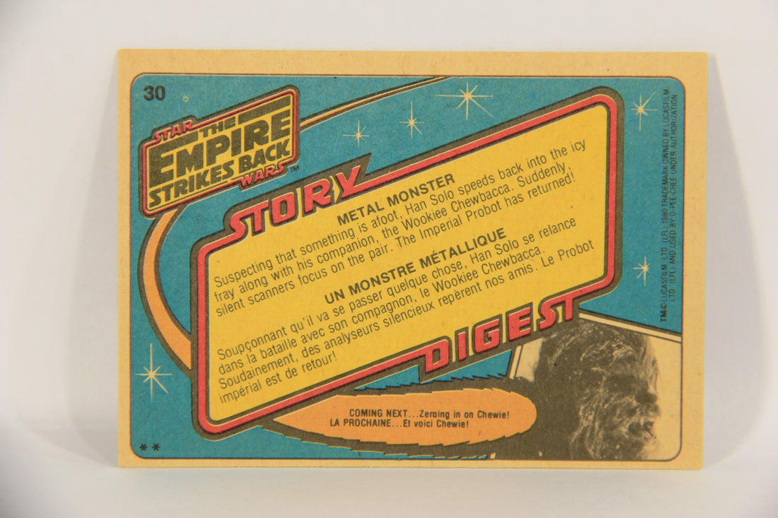 Star Wars Empire Strikes Back Trading Card #30 Metal Monster FR-ENG OPC L020319