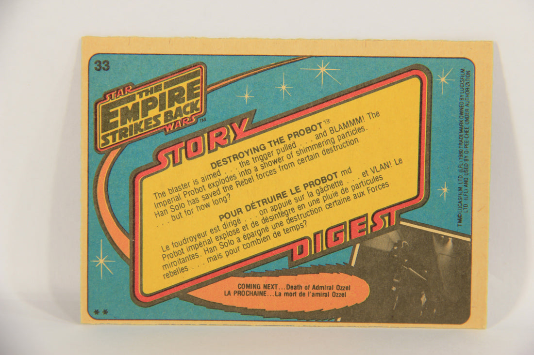 Star Wars Empire Strikes Back Trading Card #33 Destroying The Probot FR-ENG OPC L020322