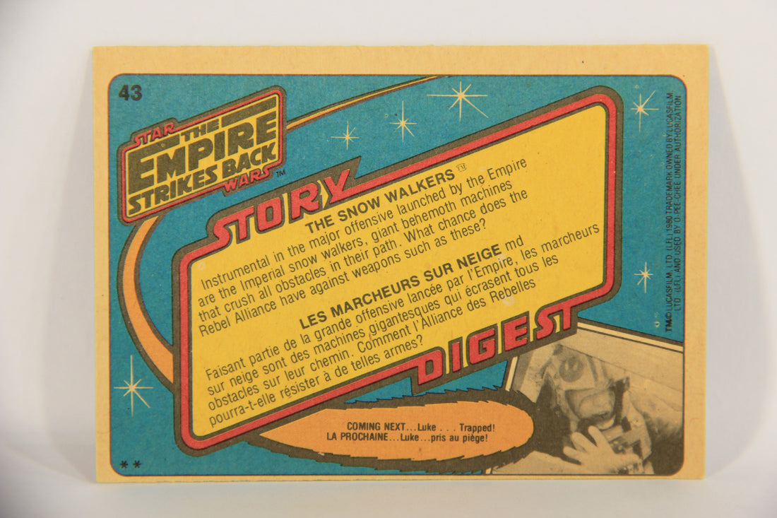Star Wars Empire Strikes Back Trading Card #43 The Snow Walkers FR-ENG OPC L020331