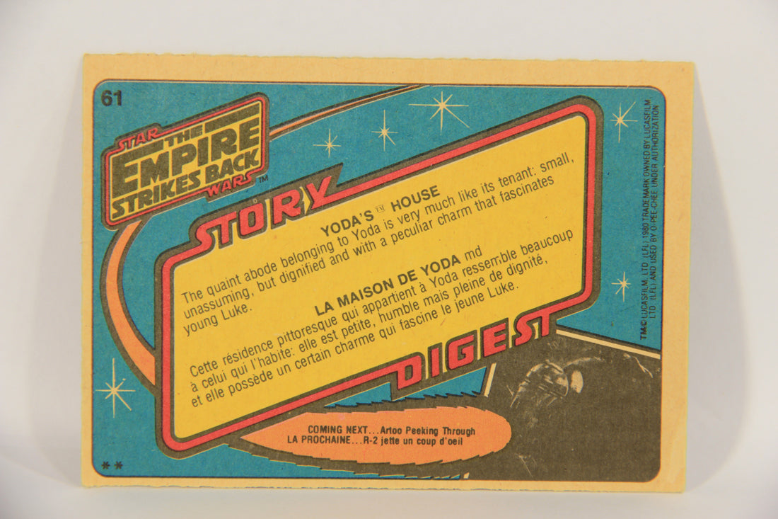 Star Wars The Empire Strikes Back Trading Card #61 Yoda's House FR-ENG OPC L020346