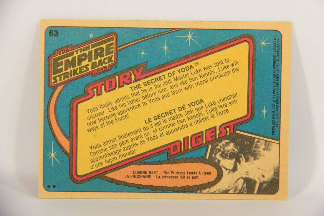 Star Wars The Empire Strikes Back Card #63 The Secret Of Yoda FR-ENG OPC L020347