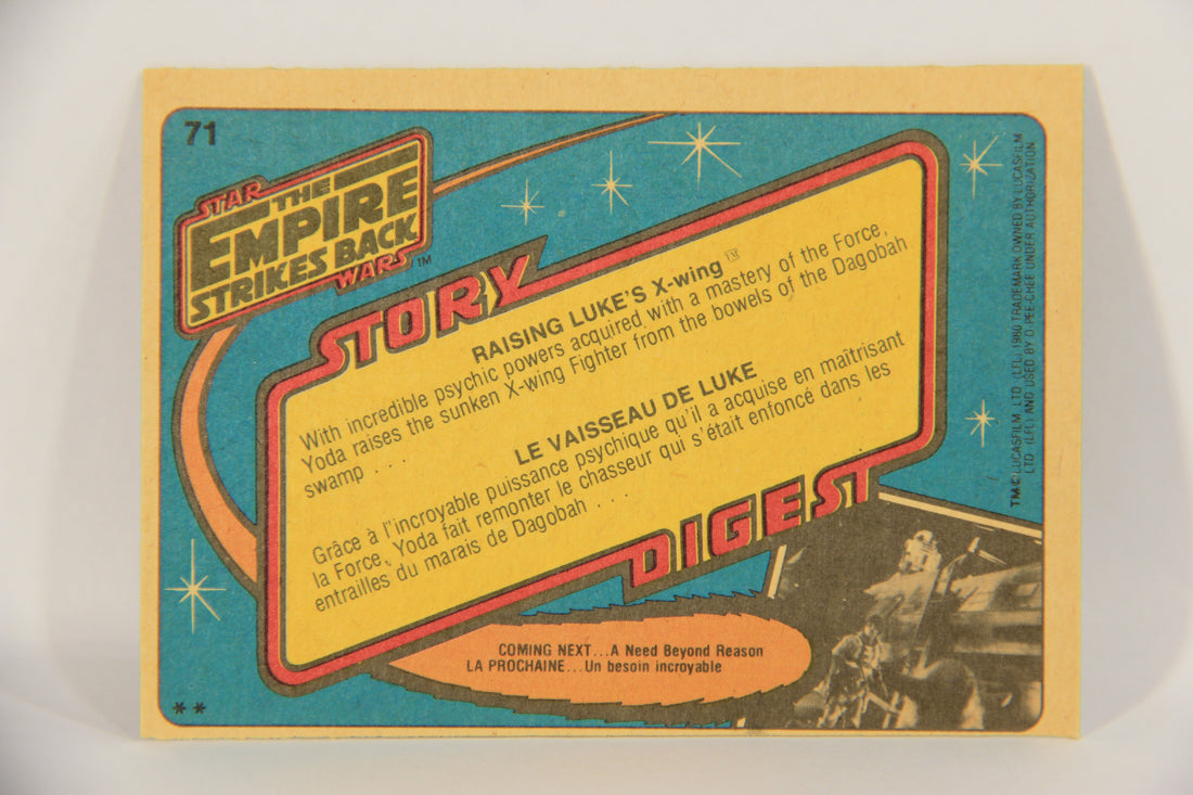 Star Wars The Empire Strikes Back Card #71 Raising Luke's X-Wing FR-ENG OPC L020353