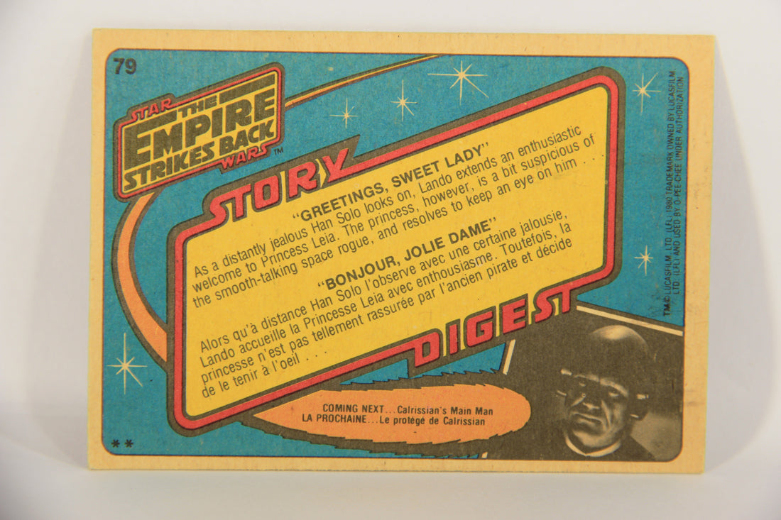 Star Wars The Empire Strikes Back Card #79 Greetings Sweet Lady FR-ENG OPC L020360