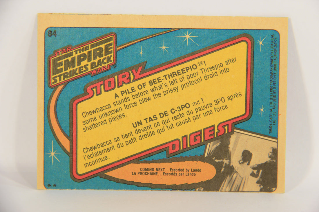 Star Wars Empire Strikes Back Card #84 A Pile Of See-Threepio FR-ENG OPC L020364