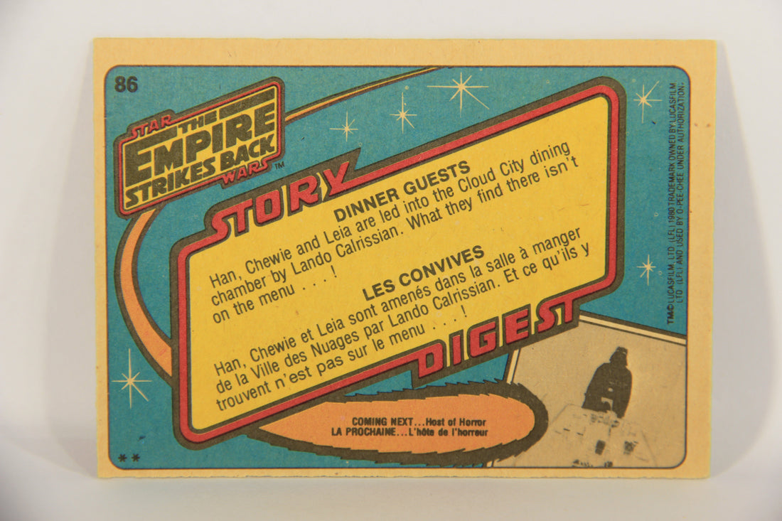 Star Wars The Empire Strikes Back Trading Card #86 Dinner Guests FR-ENG OPC L020366