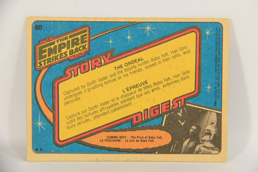 Star Wars Empire Strikes Back Trading Card #90 The Ordeal FR-ENG O-Pee-Chee L020369