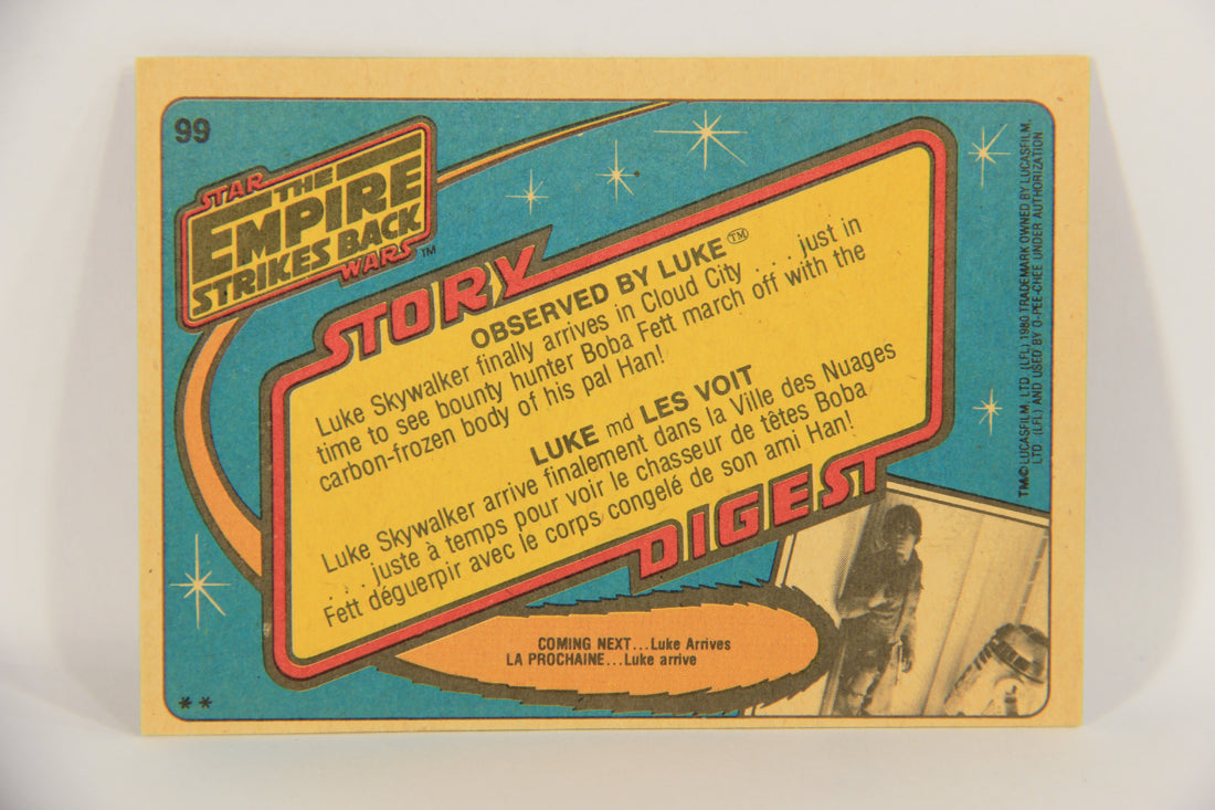 Star Wars Empire Strikes Back Trading Card #99 Observed By Luke FR-ENG OPC L020377