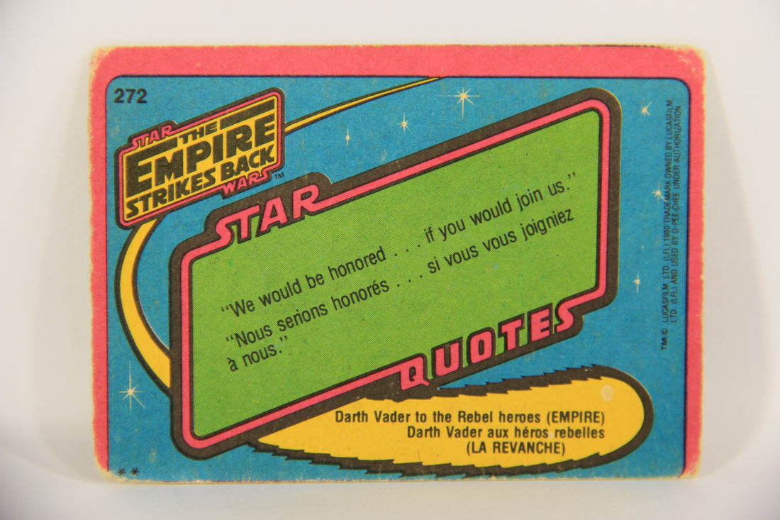 Star Wars The Empire Strikes Back Trading Card #272 Boba Fett FR-ENG OPC L020413