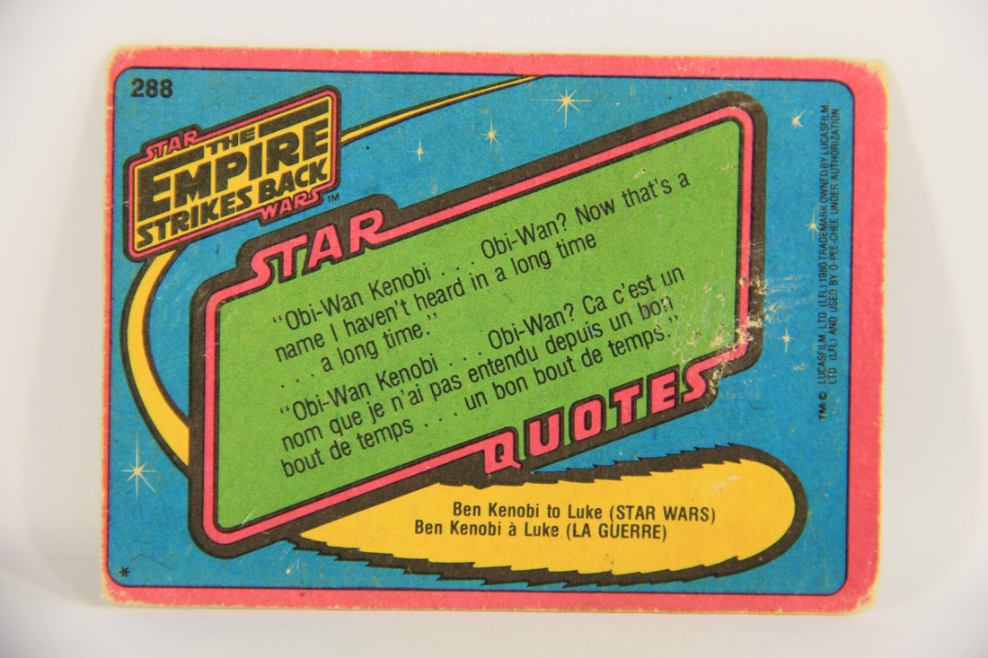 Star Wars Empire Strikes Back Card #288 Testing The Carbon-Freezing Process OPC L020427